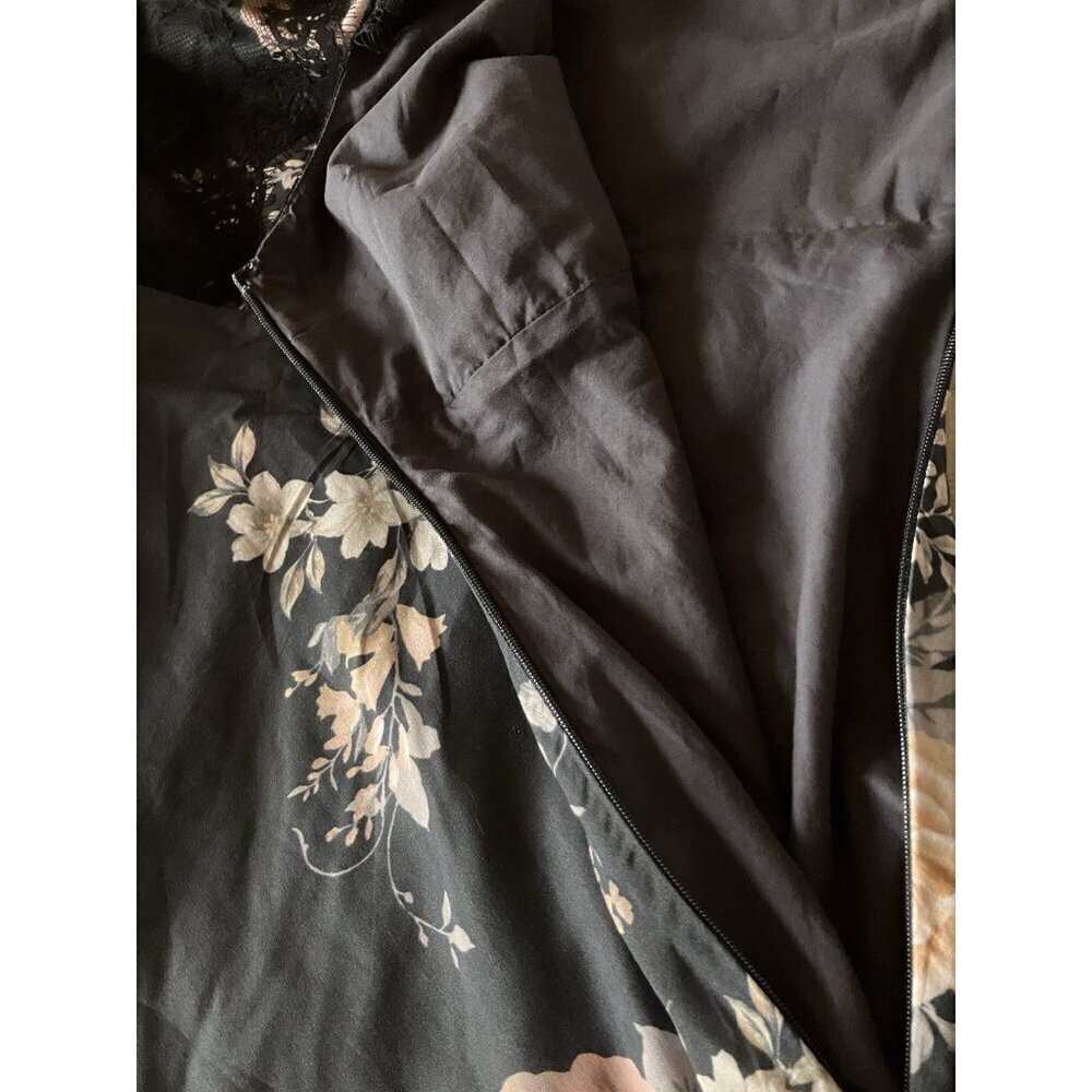 Maison Armory Black Moonlight Rose Floral & Lace Slip Dress XSmall, Boho Maxi - Picture 16 of 16